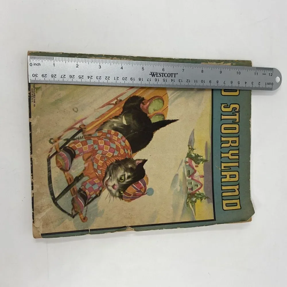 1942 Saalfield publishing co Book To Storyland stories verses illustrated Kitten